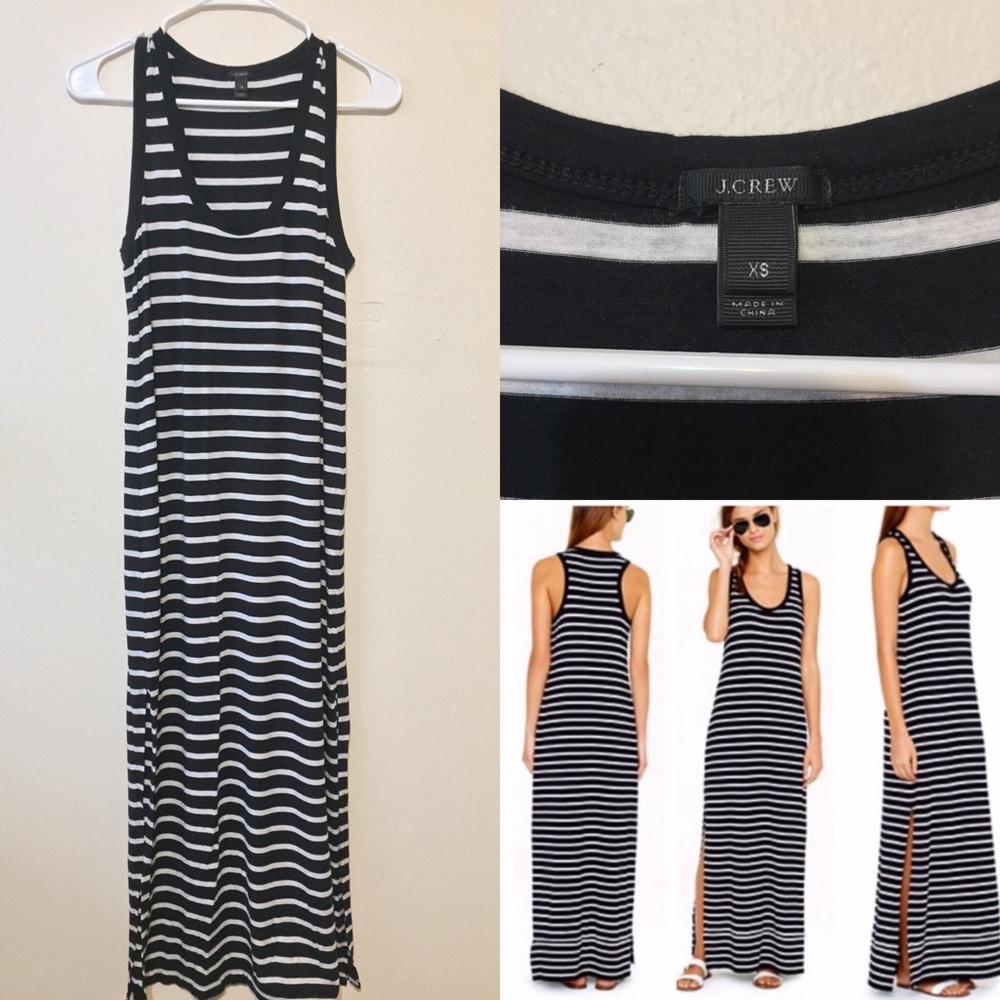 J. Crew Striped Maxi tank dress